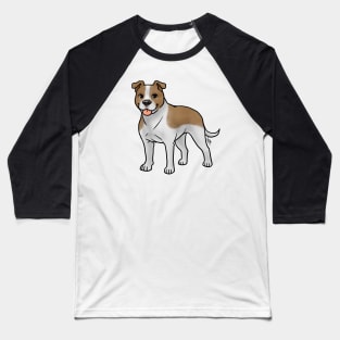 Dog - American Staffordshire Terrier - Natural Tan and White Baseball T-Shirt